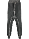 Isaac Sellam Experience Tape-embellished Track Pants In Grau