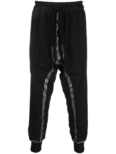 Isaac Sellam Experience Zip-embellished Tapered Trousers In Schwarz