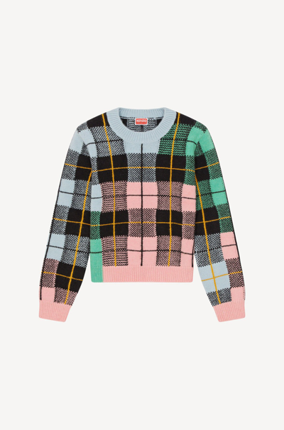 Kenzo Checked Jacquard Sweater Rose