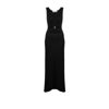 Christopher Esber Plunge Neckline Polar Orbit Dress In Black