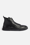 AMI ALEXANDRE MATTIUSSI LACE-UP HIGH-TOP LOGO SNEAKERS