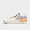 Nike Women's Air Force 1 Shadow Casual Shoes In Sail/pink Glaze/orange Chalk/dark Obsidian/light Soft Pink/barely Green