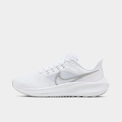 Nike Women's Pegasus 39 Running Shoes In White/metallic Silver/pure Platinum/grey Fog/light Smoke Grey