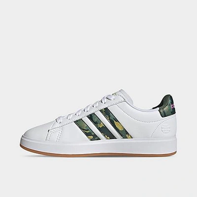 Adidas Originals Adidas Women's Essentials Grand Court 2.0 Casual Shoes In White/green Oxide/lilac