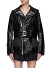 Sacai Madsaki Schott Blouson Leather Jacket In Black