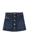 DIESEL WASHED DENIM SKIRT WITH BUTTONS
