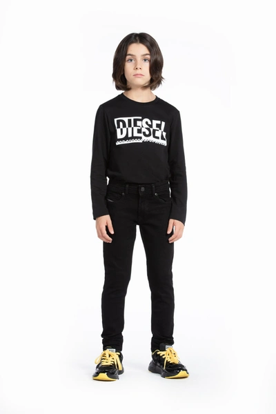 Diesel Kids' 1979 Sleenker Skinny Jeans Nero In Black