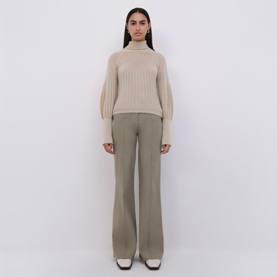 Jonathan Simkhai Rachel Sheer Alpaca Turtleneck In Sand