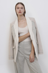 Simkhai Cecile Patchwork Twill Tailored Blazer In Multicolor