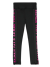 Balmain Logo-print High-waisted Leggings In Black