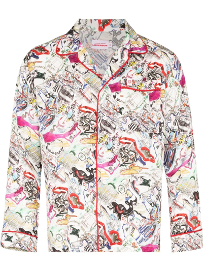 Charles Jeffrey Loverboy X Browns White Crunchy Biscuits Pyjama Shirt