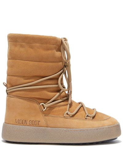 Moon Boot Ltrack Tan Suede Boots In Brown