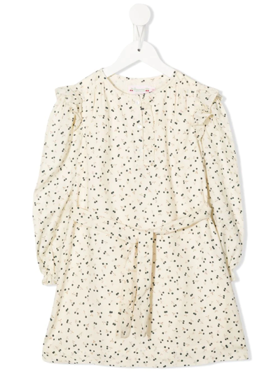 Bonpoint Kids' Tosca Cherry-print Dress In Neutrals