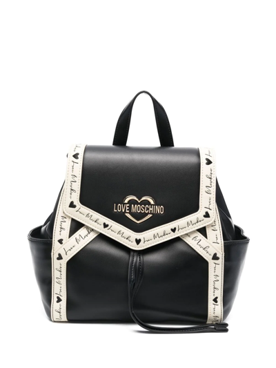 Love Moschino Logo-trim Drawstring Backpack In Black | ModeSens