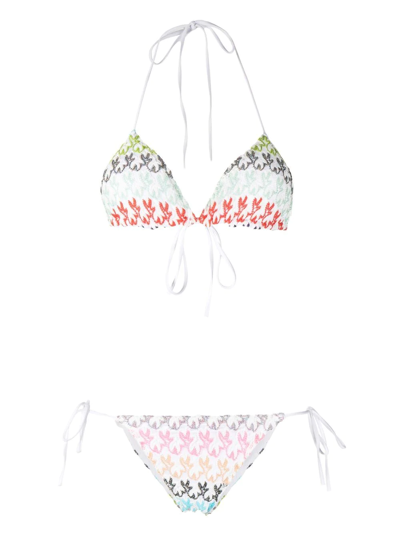 Missoni Mare Metallic Crochet-knit Triangle Bikini In Multi