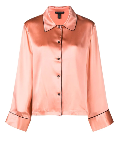 Kiki De Montparnasse Kiki Silk Lounge Top In Coral