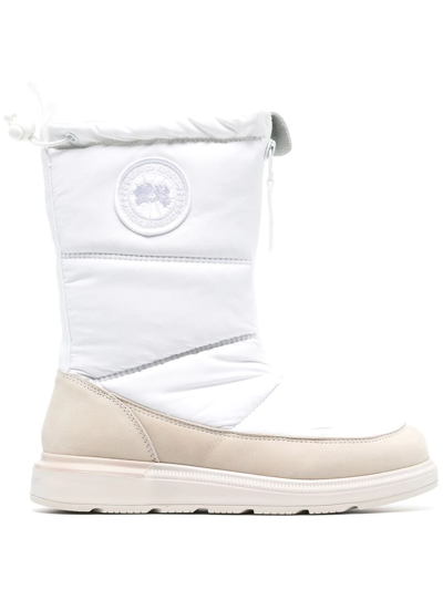 Canada Goose Cypress 翻褶蓬松短靴 In White