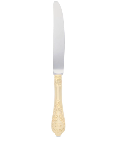 Dolce & Gabbana 24kt Gold-plated Dessert Knife In Multicolor