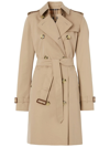 Burberry Mid-length Kensington Heritage Trench Coat In Neutrals