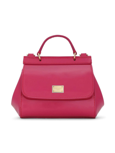 Dolce & Gabbana Kids' Mini Sicily Shoulder Bag In Pink