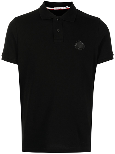 Moncler Short-sleeved Logo Polo Shirt In 0