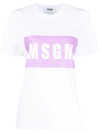 Msgm Logo-print Cotton T-shirt In White