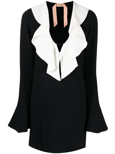 N°21 Mini Dress Rouge Neck Detail In Black