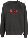 N°21 Chest-logo Crew-neck Sweatshirt In Black