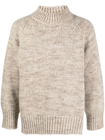 Maison Margiela Thick Knit Pullover In Neutrals
