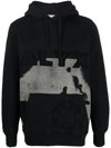 ALYX LOGO-EMBROIDERED COW-PRINT HOODIE