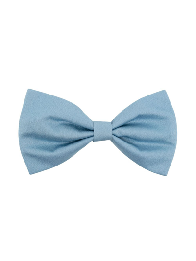 Hucklebones London Kids' Crepe Bow Hairclip In Blue