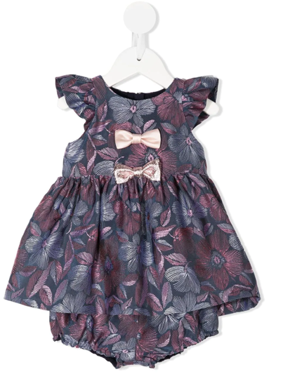 Hucklebones London Babies' Floral-print Bodice Dress And Bloomers In Multicolour