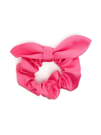Hucklebones London Kids' Bow-tie Scrunchie In Pink