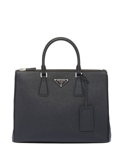 Prada Galleria Tote Bag In Black