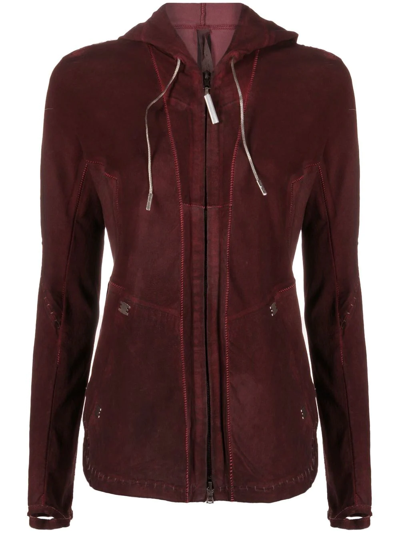 Isaac Sellam Experience Zip-up Hooded Jacket In Red