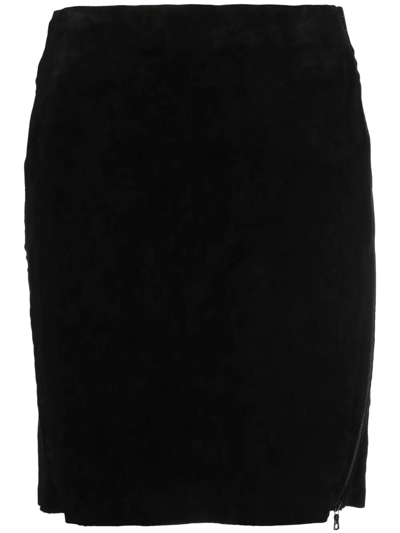 Isaac Sellam Experience Stitch-detail Leather Skirt In Black