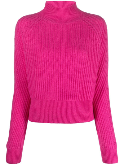 Allude Chunky-ribbed Knit Jumper In Pink