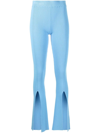 Remain Birger Christensen High-waisted Knitted Trousers In Blue