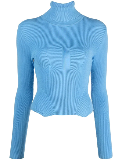 Remain Roll-neck Knitted Jumper In Blue