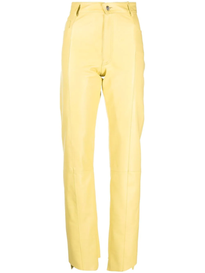 Manokhi Doma High-waisted Trousers In Yellow