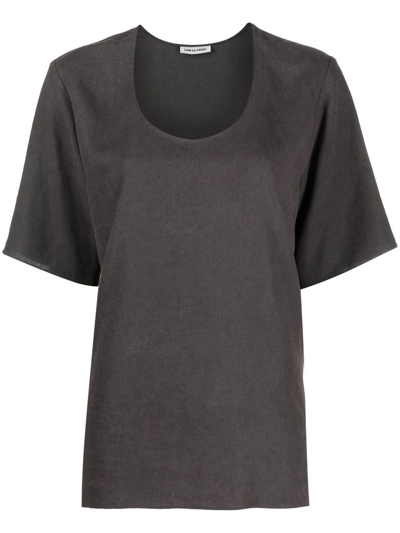 Low Classic Scoop-neck Short-sleeve T-shirt In Grey