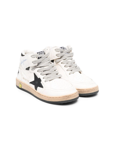 Golden Goose Kids' White Leather Trainers