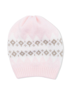 Little Bear Patterned Intarsia-knit Hat In Pink