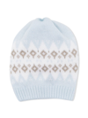 Little Bear Patterned Intarsia-knit Hat In Blue