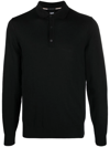 Hugo Boss Ulex Longsleeved Polo Shirt In Black