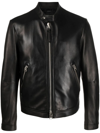 Tom Ford Zip-front Leather Jacket In Black