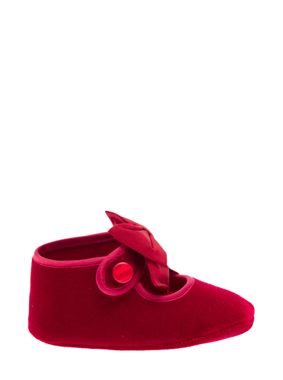 Monnalisa Red Ballerine With Bow Detail  Kids