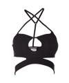 Andreädamo Ribbed-knit Halterneck Bralette In Black
