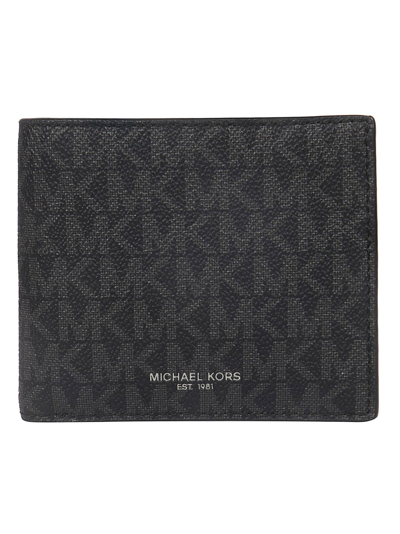 Michael Kors Logo Motif Wallet In Black