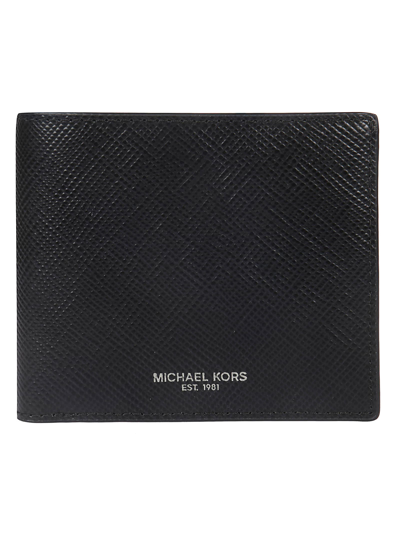 Michael Kors Logo Detail Classic Wallet In Black